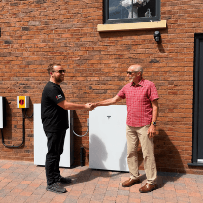 Happy solar panel customer